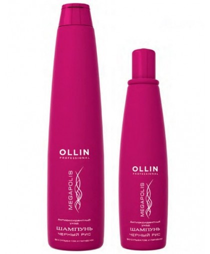 Ollin Professional Шампунь для волос на основе черного риса (Megapolis), 200 мл