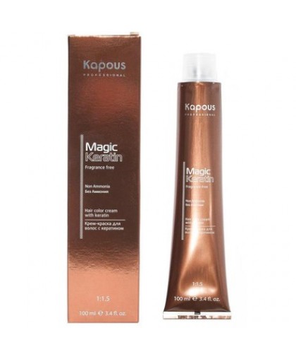 Kapous Fragrance Free Non Ammonia Magic Keratin - Крем-краска для волос 100мл.