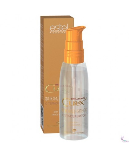 ESTEL  Флюид-блеск с термозащитой для всех типов волос Curex Brilliance, 100 мл.